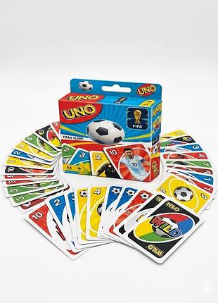 Настольная карточная игра uno (уно) - семейная настольная игра для друзей и детей футбол