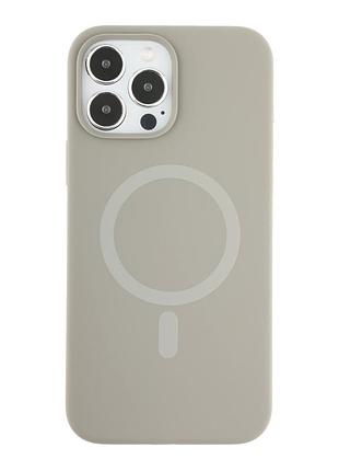 Чохол glow silicone case with magsafe для iphone 13 pro max titanium grey