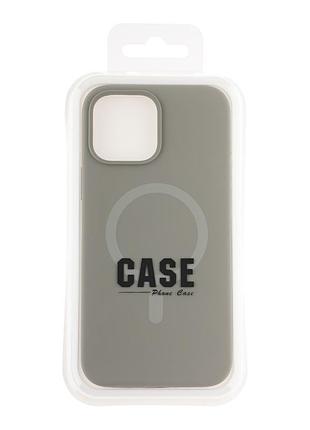 Чохол glow silicone case with magsafe для iphone 13 pro max titanium grey 2
