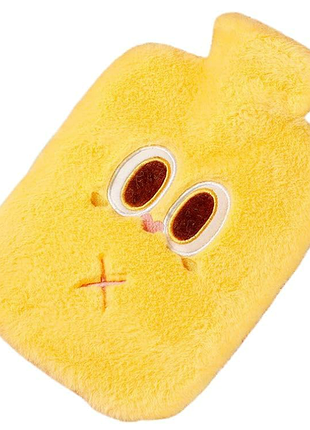 Невелика м'яка зігріваюча іграшка грілка з плюшевим чохлом жовта