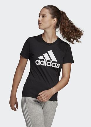Футболка жіноча adidas чорна з графічним логотипом