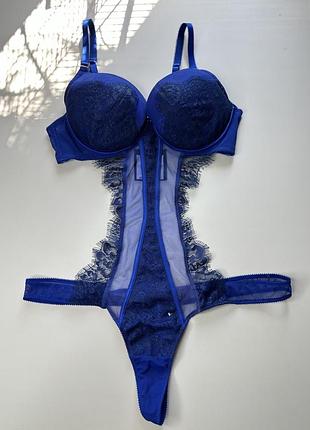 Боді еротичне сексуальне мереживне ann summers - синє , рр uk 16 , xl