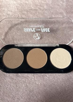 Набір для контурингу w7 shape your face contour kit 2