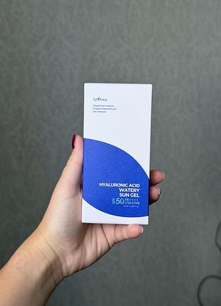 Сонцезахисний крем isntree hyaluronic acid watery sun gel spf50+ для обличчя 50ml