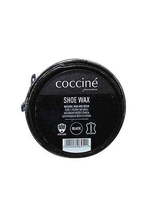 Воскживица shoe wax в металл. банке, 40мл черный тм coccine
