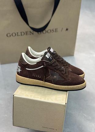 Кросівки жіночі golden goose коричневі замшеві