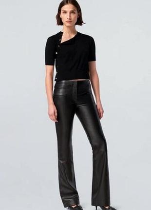 Натуральные 100% кожаные брюки esprit 2