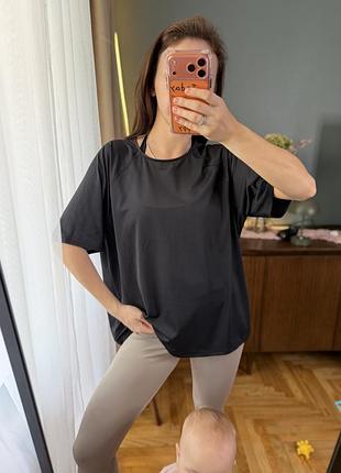 Чорна спортивна футболка дихаюча h&m move