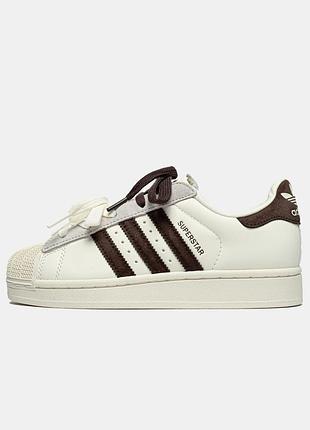 Adidas superstar ii | молочно-коричневі шкіряні кеди | 36–41 🤍🤎