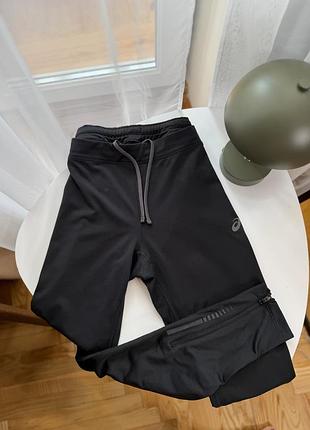 Чорні спортивні лосини для бігу на флісі asics