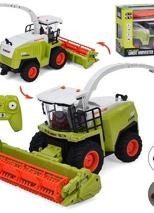 Комбайн 6611 (6шт) р/к2,4g, аккум, 24см, 1:24, сельскохозяйственная техника, звук, свет, резиновые кол