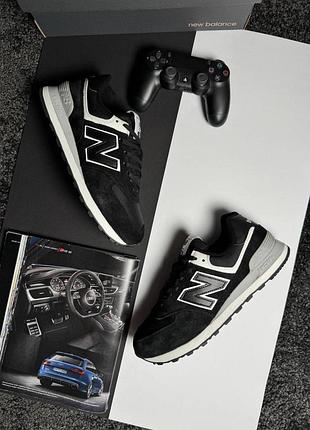 Чоловічі кросівки new balance 574 classic m gtx black white grey