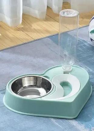Годівниця з напувалкою для хатніх тварин dog&cat bowl посуд для собак і кішок rts