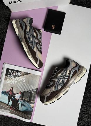 Жіночі кросівки asics gel-nyc w gtx beige brown grey