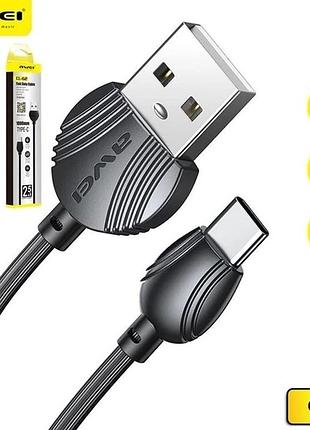 Зарядний кабель awei cl-62 type c black
