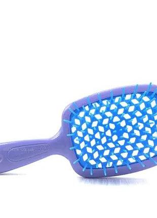 Гребінець для волосся super hair brush фіолетовий з блакитним