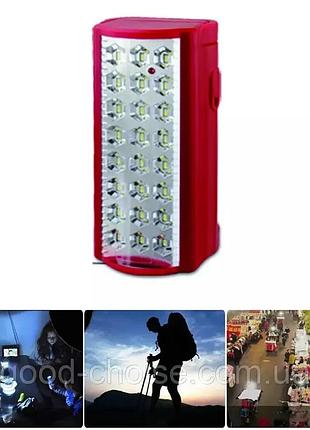 Фонарь переносной светодиодный 24 led alfarid th-2606 с повербанком 30000 mah красный