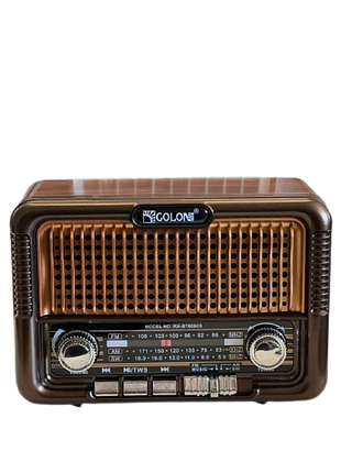 Портативный ретро-радиоприемник golon rx-6060bt с bluetooth, mp3 (usb/sd) и съемным аккумулятором