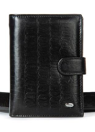 Podium кошелек classic мужской croco кожа dr. bond m1cr1 black