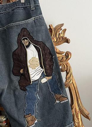 Джинсові реп шорти baggy мерч 4