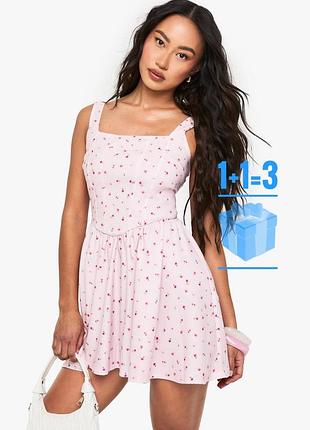 Нова! коротка сукня в квітковий принт boohoo