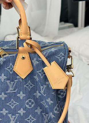 Сумка speedy 30 denim monogram blue 4