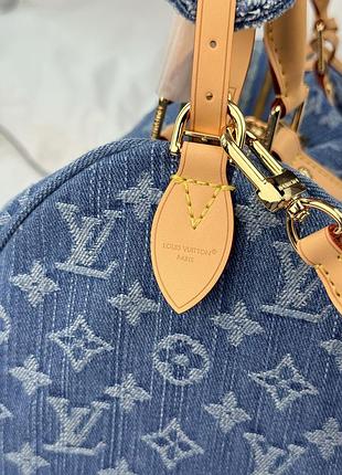 Сумка speedy 30 denim monogram blue 5