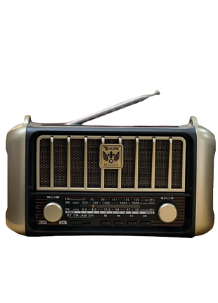 Портативный радиоприемник golon rx-2333bts с bluetooth, mp3 (usb/sd), фонариком и солнечной панелью