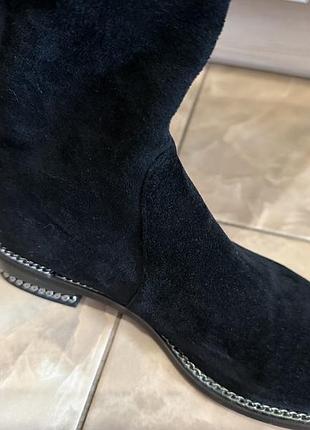Жіночі ботфорди givenchy stuart weitzman чорні, розмір 39, устілка 25 см, замша