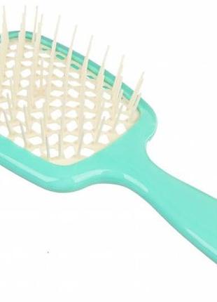 Гребінець для волосся super hair brush м'ята з білим