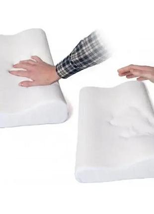 Ортопедична подушка comfort memory pillow з наволочкою подушка з пам'яттю біла