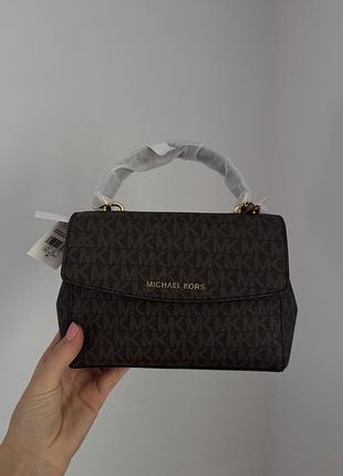 Сумка для жінок michael kors коричнева маленька зі штучної шкіри