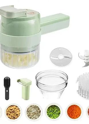 Електричний подрібнювач продуктів food chopper ly50 4 в 1 ручна міні овочерізка для подрібнення їжі