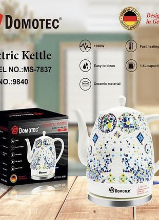 Електричний керамічний чайник domotec ms-7837