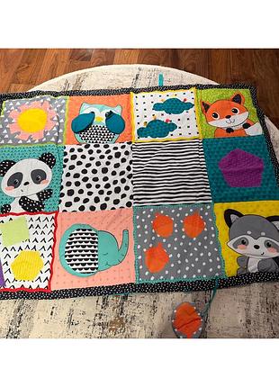 Великий розвиваючий килимок infantino maxi zoo xxl 167×127 см