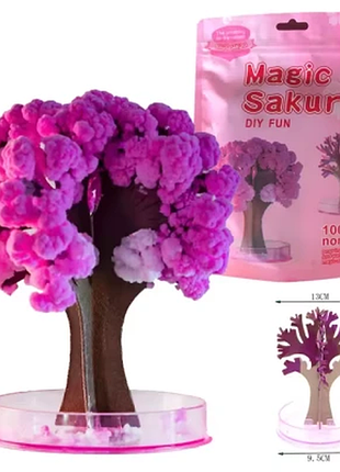 Волшебное дерево из бумаги сакура magic sakura набор для выращивания кристаллов