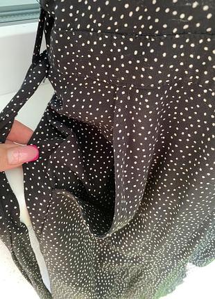 Вінтаж! 🖤100% віскоза 🖤сукня-халат у мілкий горошок з коротким рукавом сорочка ретро стиль дихаюча лляна 9