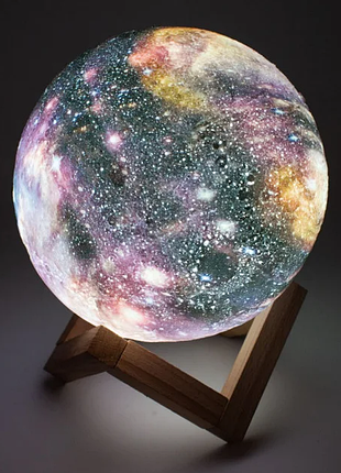 Настільний світильник зоряне небо від usb moon lamp 3d 18 см акумуляторний