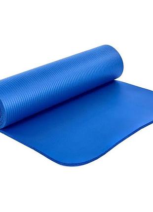 Килимок для йоги та фітнесу mat pro 183х61х1 см синій