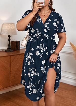 Міді сукня в квітковий принт shein 2xl