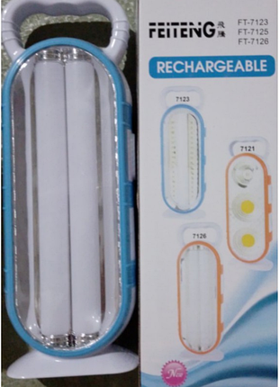 Ручной фонарь ft-7126 rechargeable светильник аккумуляторный led с солнечной батареей