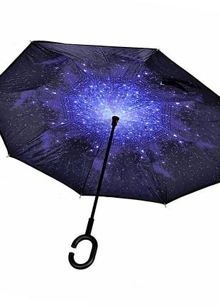 Парасолька lesko up-brella зоряне небо складається парасолька у зворотному напрямку