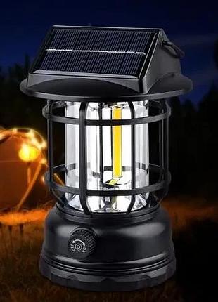 Лампа подвесная для кемпинга с солнечной панелью (kp-23)