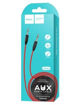 Aux кабель 3.5mm hoco upa11 audio 1м черный
