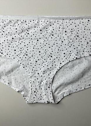 Трусики сліпи бавовняні котонові george - білі з принтом , рр uk 22 , 3xl
