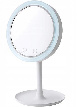 Кругле дзеркало з підсвічуванням і підставкою beauty breeze mirror