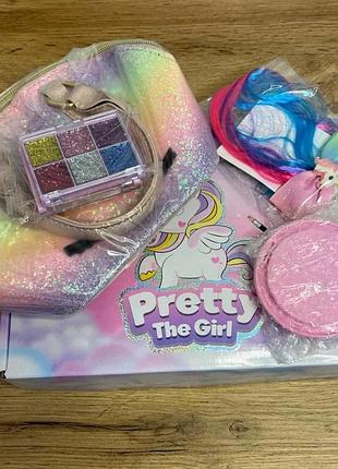 Набір дитячої косметики для дівчаток pretty the girl (у сумочці)