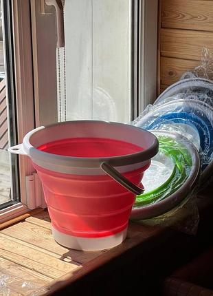 Ведро складное collapsible bucket, туристическое, 10 литров