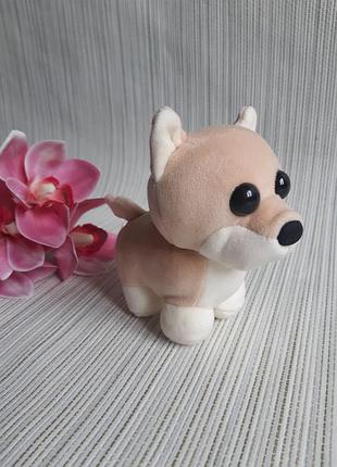 М'яка іграшка adopt me! шіба-іну (shiba inu) оригінал roblox jazwares