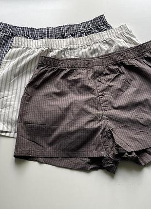 3 шт набір бавовняних домашніх шортів  труси сімейки боксери h&m 100% бавовна